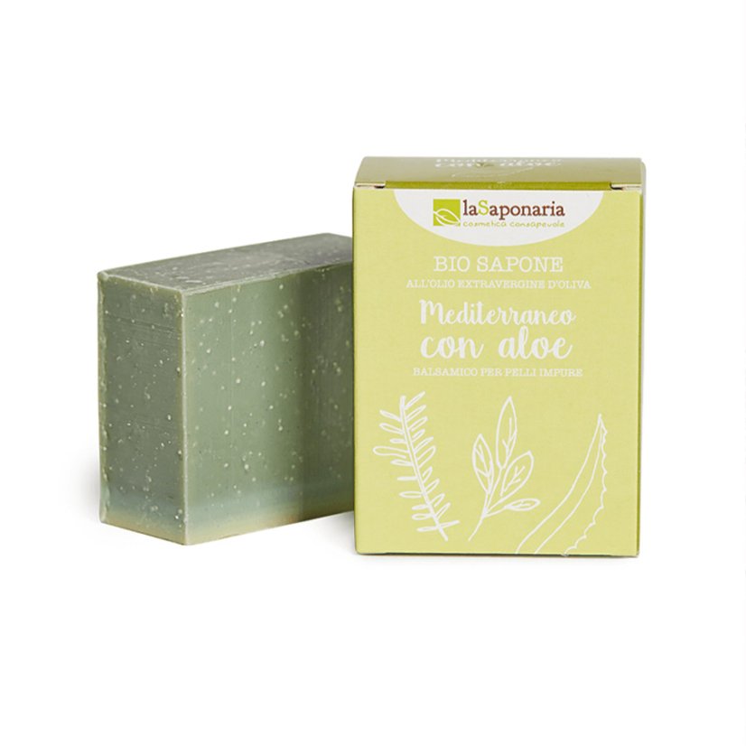 LaSaponaria tuhé olivové BIO mýdlo aloe a bylinky