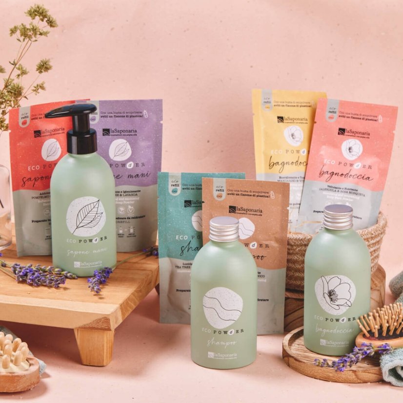 LaSaponaria dezinfekční mýdlo na ruce v prášku Tea tree a levandule 25g