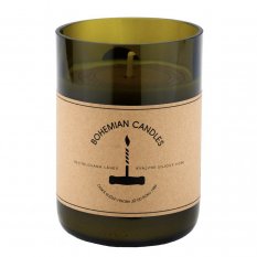 Aromka vonná sójová svíčka v láhvi od vína Chardonnay