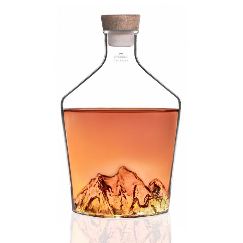 Alaskan Maker skleněná karafa na alkohol Mount Everest