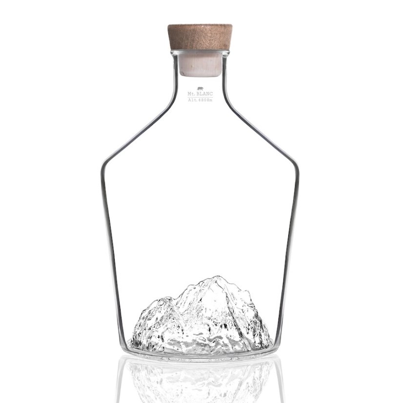 Alaskan Maker skleněná karafa na alkohol Mont Blanc