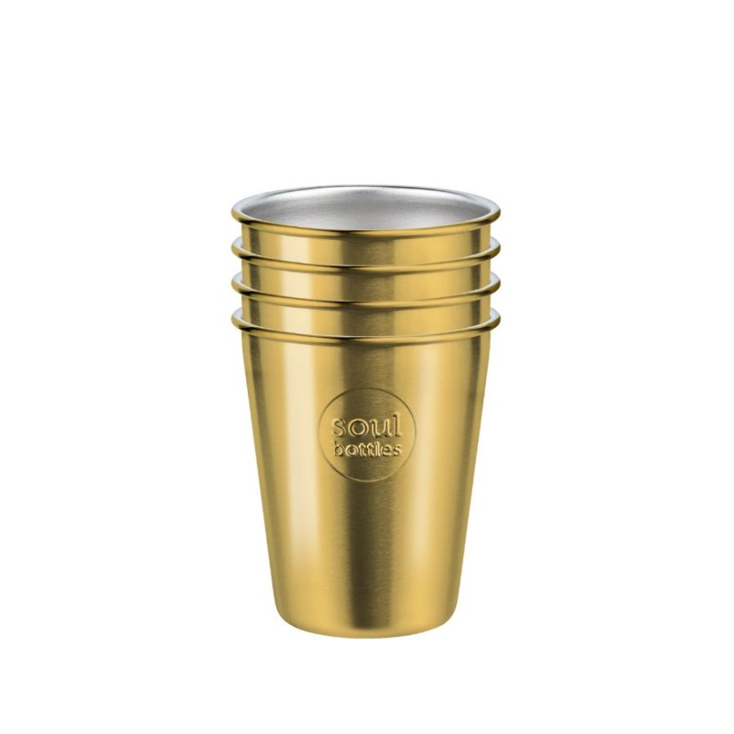 Soulbottles Nerezové kelímky na pití 4 ks