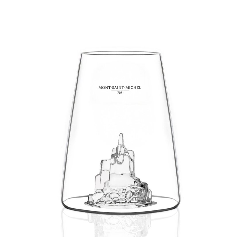 Alaskan Maker Designová křišťálová sklenice Monument Mont Saint Michel
