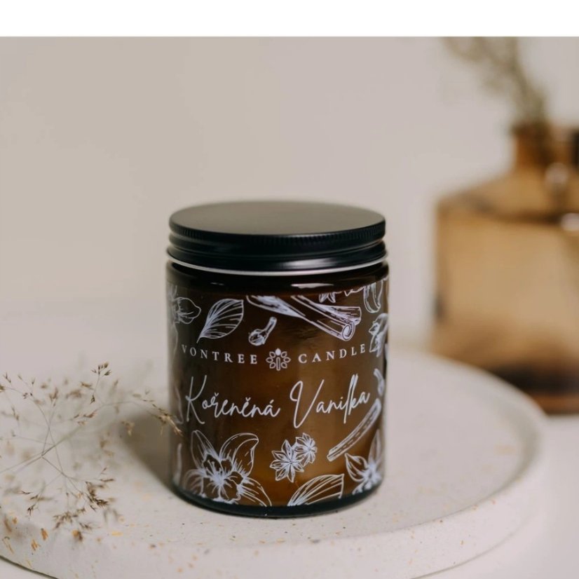 Vontree Candle Sójová vonná svíčka Kořeněná Vanilka 180ml