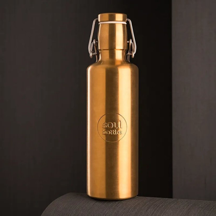 Soulbottles Nerezová láhev na pití Gold