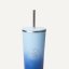 Neon Kactus Designový nerez pohár s brčkem 710 ml