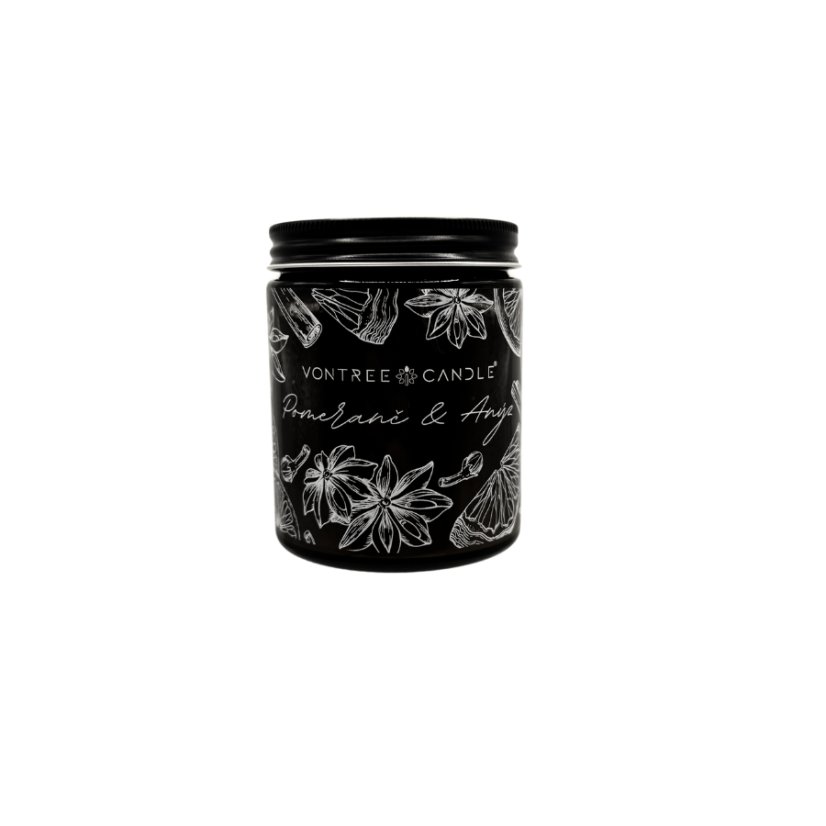 Vontree Candle Sójová vonná svíčka Pomeranč, Anýz 180 ml