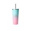 Neon Kactus Designový nerez pohár s brčkem 710 ml
