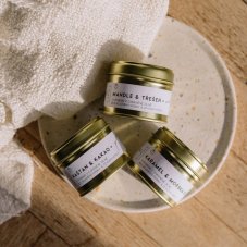 Vontree Candle Vonná sójová svíčka v plechovce Mandle, Marcipán