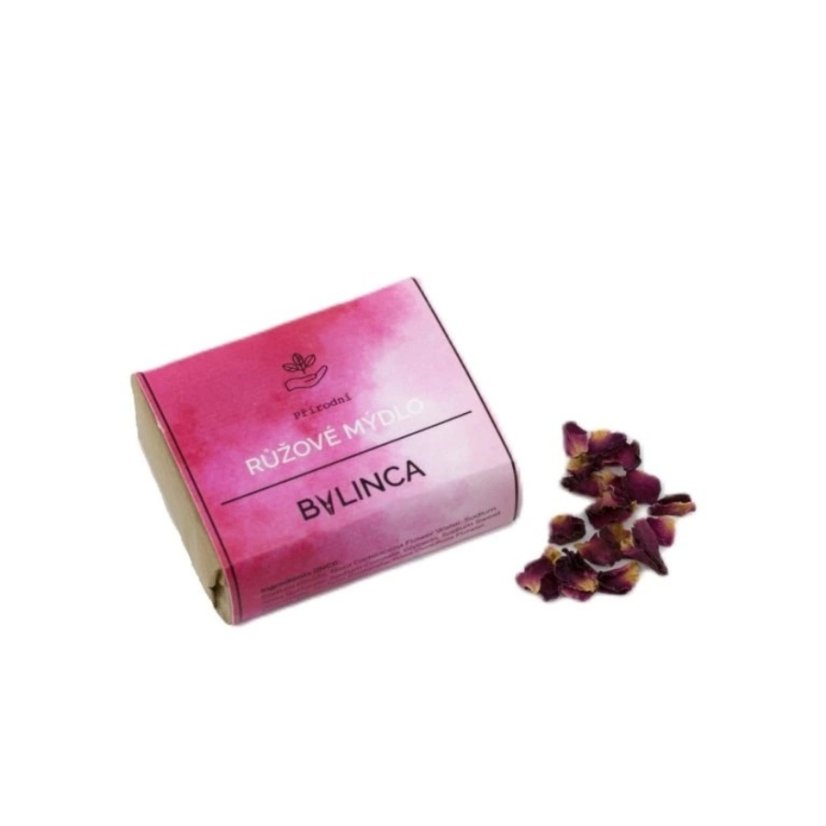 Bylinca přírodní mýdlo Růžové 90g