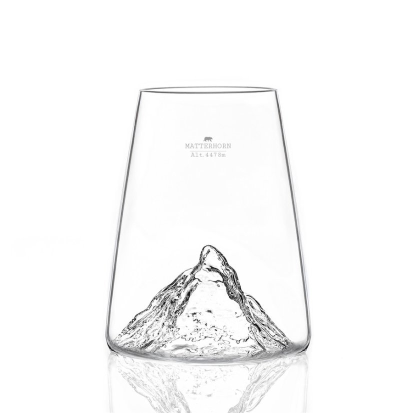 Alaskan Maker Designová křišťálová sklenice Mount Matterhorn