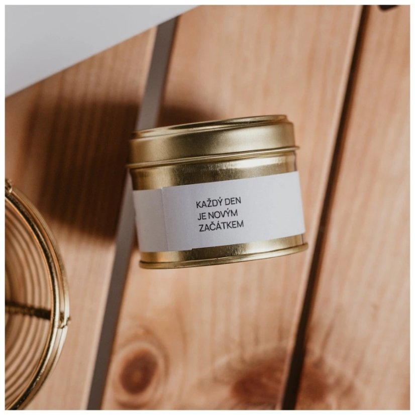 Vontree Candle Vonná sójová svíčka v plechovce Pižmo, Magnolie, Vanilka