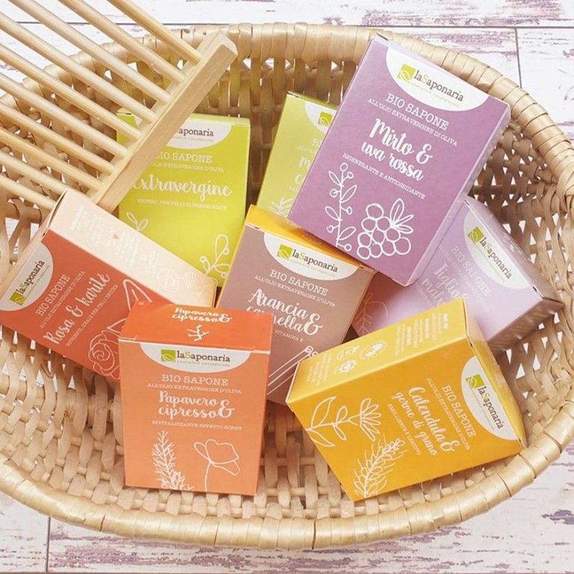 LaSaponaria tuhé olivové BIO mýdlo myrta a hrozny