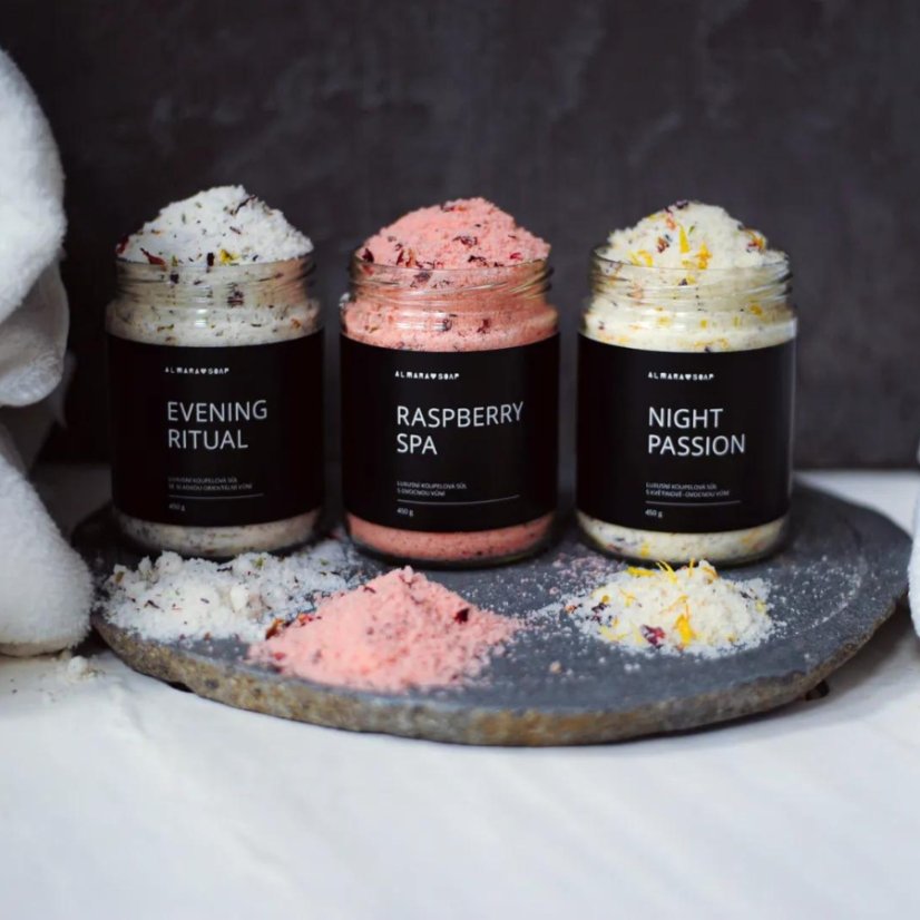 Almara Soap Luxusní sůl do koupele Raspberry SPA