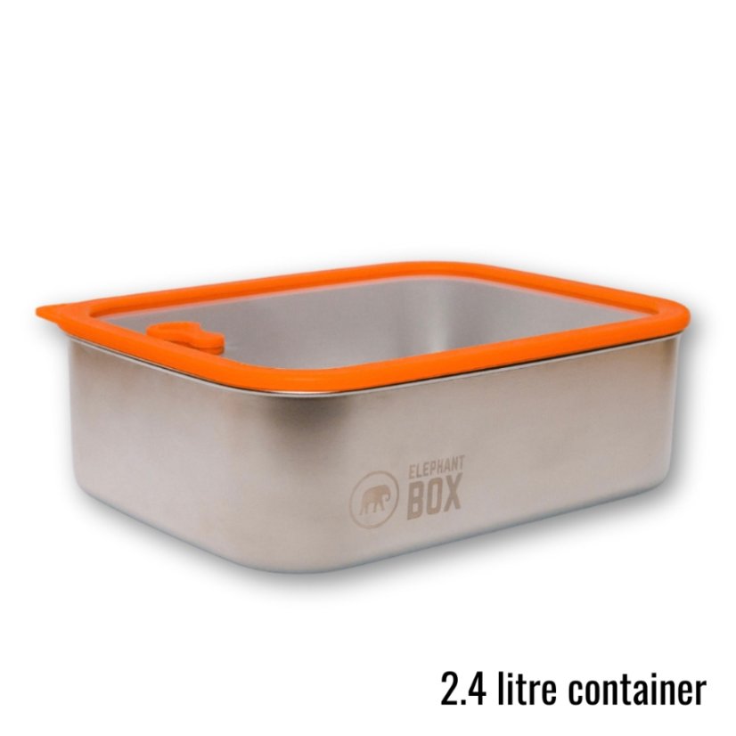 Elephant Box Nerezový box do mikrovlnky se skleněným víkem