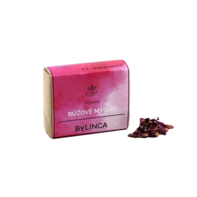 Bylinca přírodní mýdlo Růžové 90g