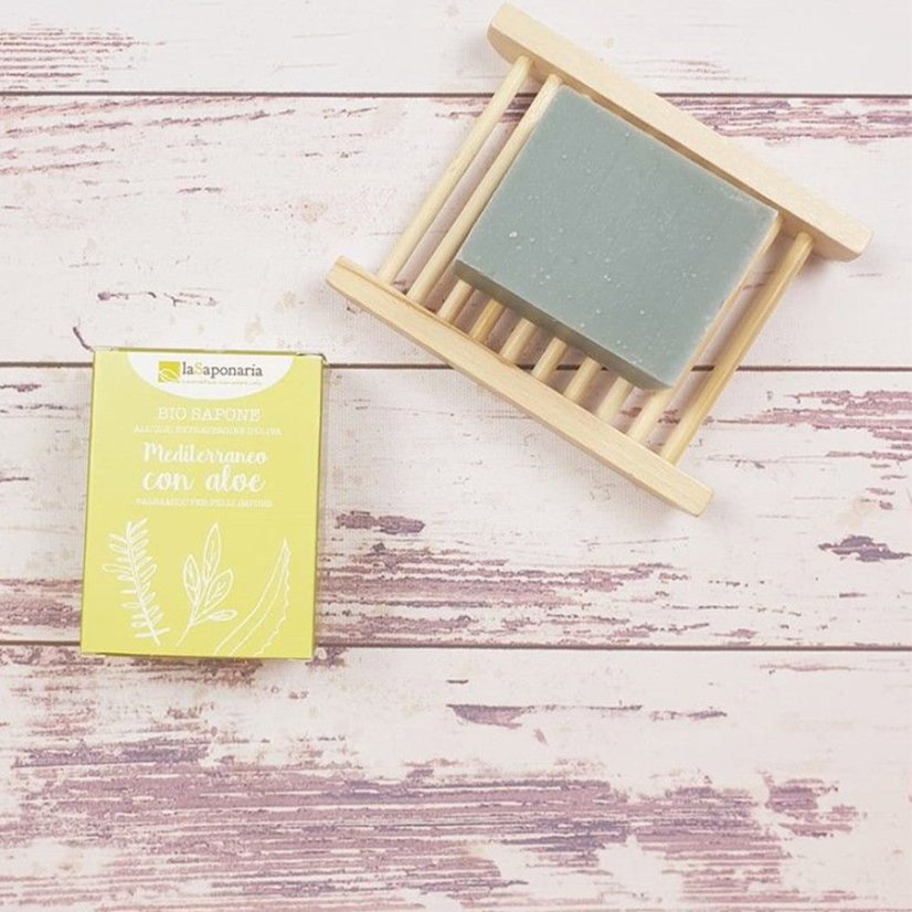 LaSaponaria tuhé olivové BIO mýdlo aloe a bylinky