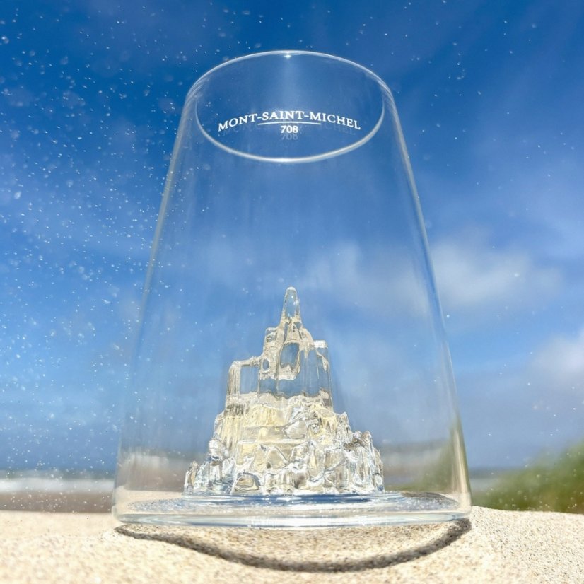 Alaskan Maker Designová křišťálová sklenice Monument Mont Saint Michel