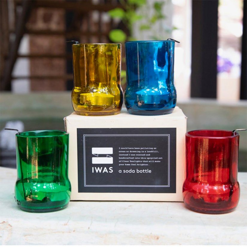IWAS skleničky na čajové svíčky Color