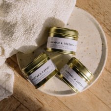 Vontree Candle Vonná sójová svíčka v plechovce Kakao, Kaštan