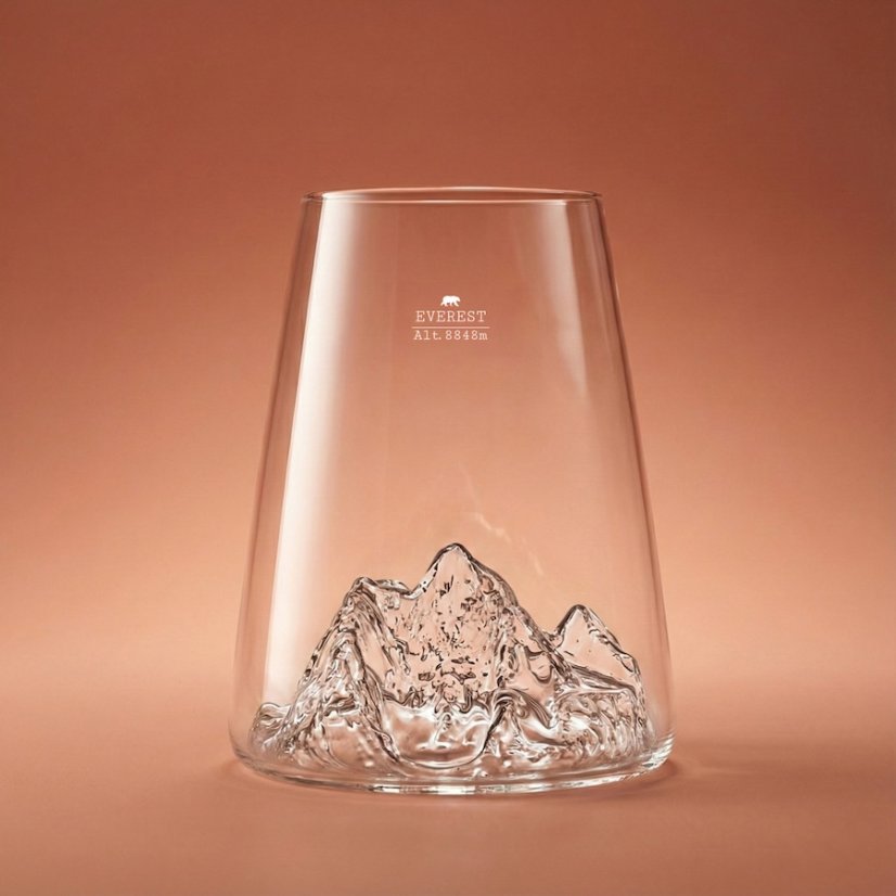 Alaskan Maker Designová křišťálová sklenice Mount Everest