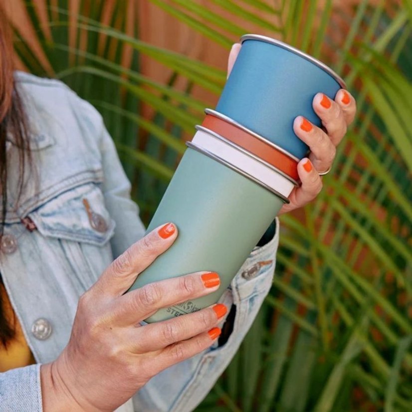 Klean Kanteen Sada barevných nerezových pohárků 4 x 473 ml