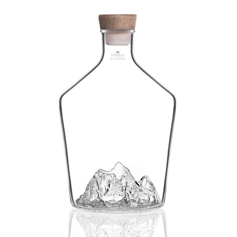 Alaskan Maker skleněná karafa na alkohol Mount Everest