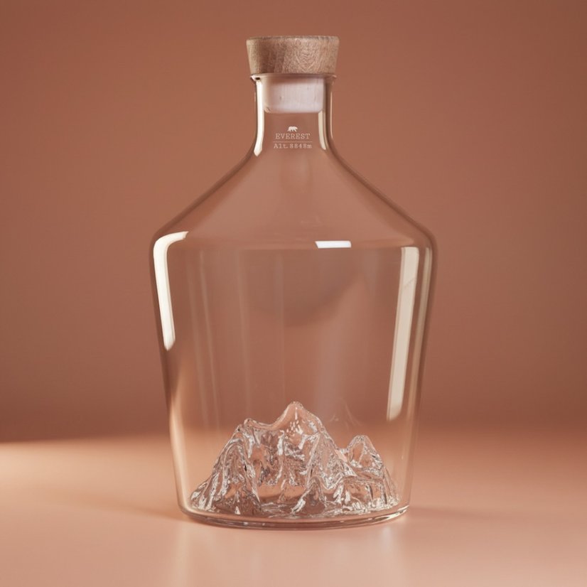 Alaskan Maker skleněná karafa na alkohol Mount Everest