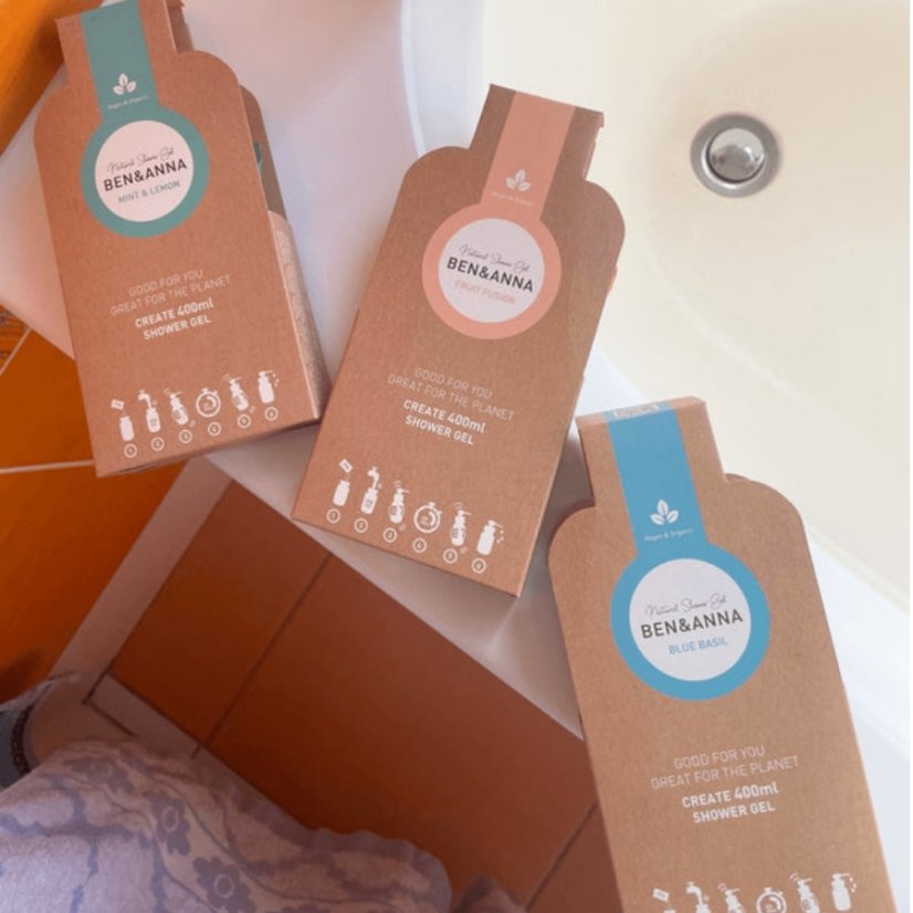 Ben & Anna Sprchový gel v prášku Blue Basil 2×20g