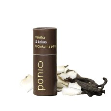 Ponio přírodní balzám na rty Vanilka a kokos