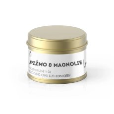 Vontree Candle Vonná sójová svíčka v plechovce Pižmo, Magnolie, Vanilka