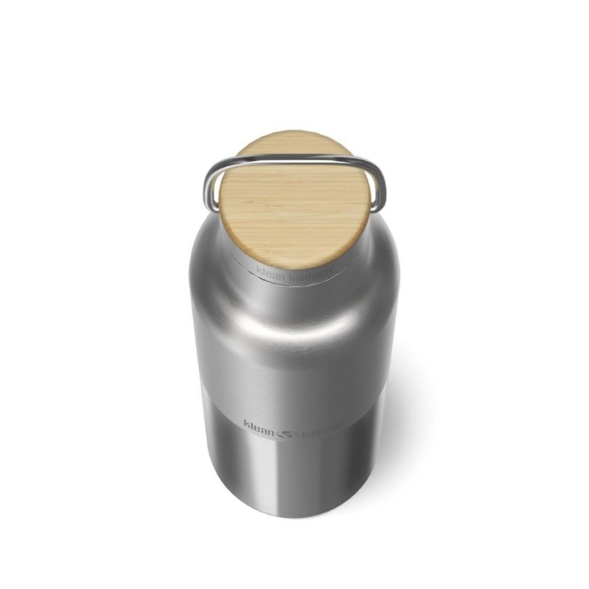 Klean Kanteen Nerezová termoska Rise s bambusovým víčkem 473ml