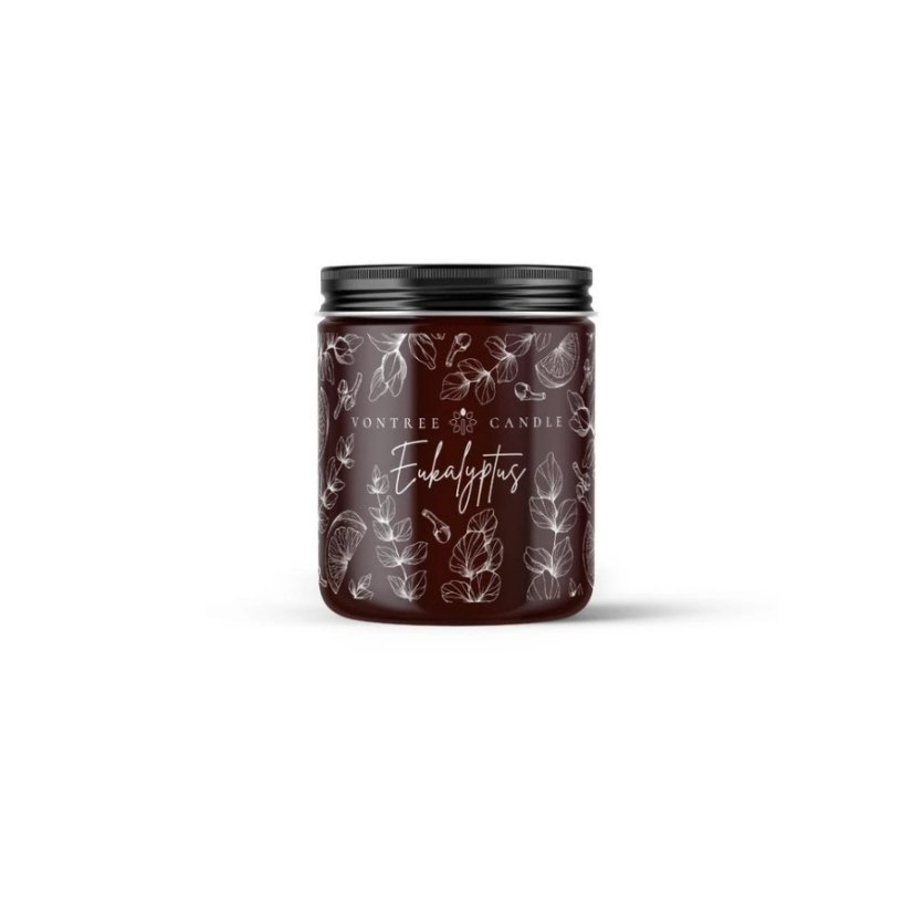 Vontree Candle Sójová vonná svíčka Eukalyptus 180 ml