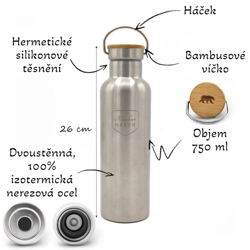 Alaskan Maker Nerezová termoska River 750ml