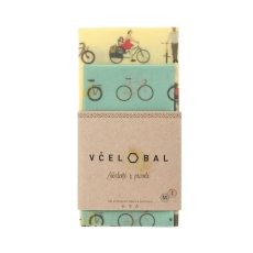 Včelobal voskované bavlněné ubrousky DUO Cyklisté