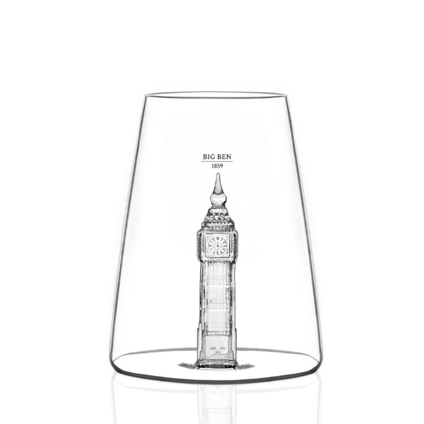 Alaskan Maker Designová křišťálová sklenice Monument Big Ben