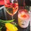 Aromka vonná sójová svíčka v láhvi od vína Rosé