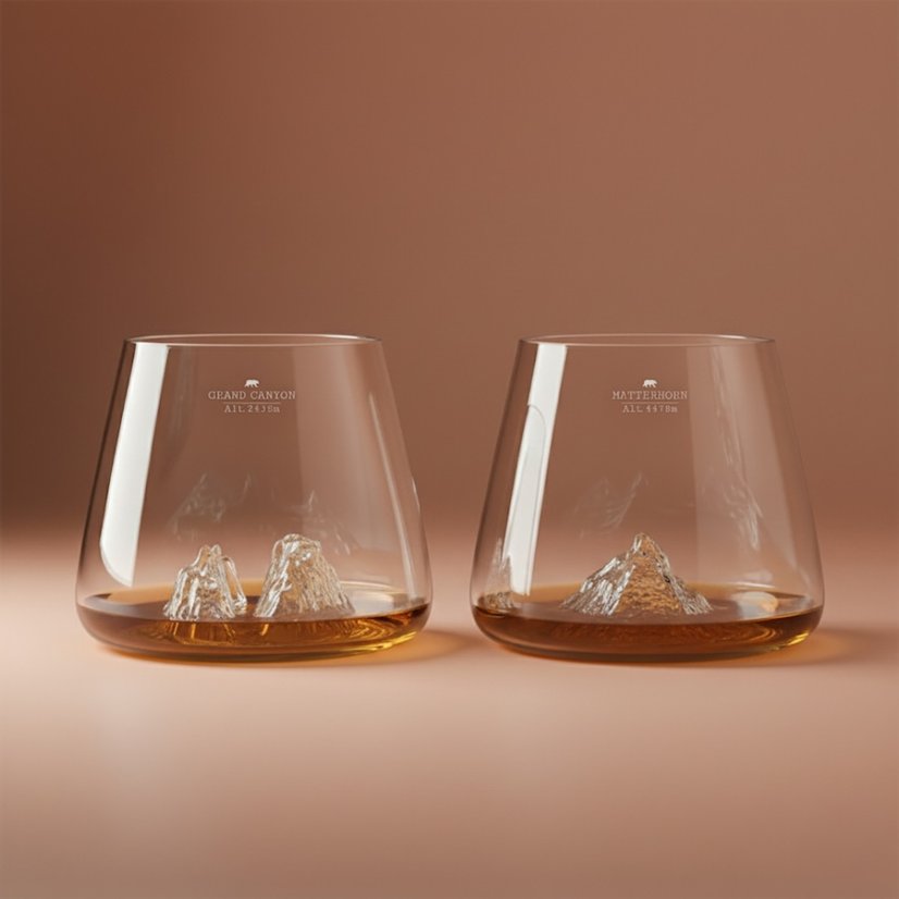 Alaskan Maker designové sklenice na whisky Grand Canyon & Matterhorn
