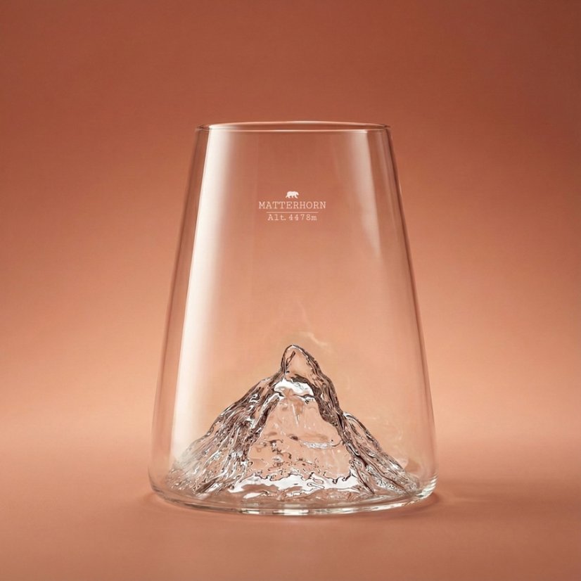 Alaskan Maker Designová křišťálová sklenice Mount Matterhorn