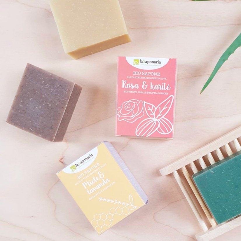 LaSaponaria tuhé olivové BIO mýdlo myrta a hrozny