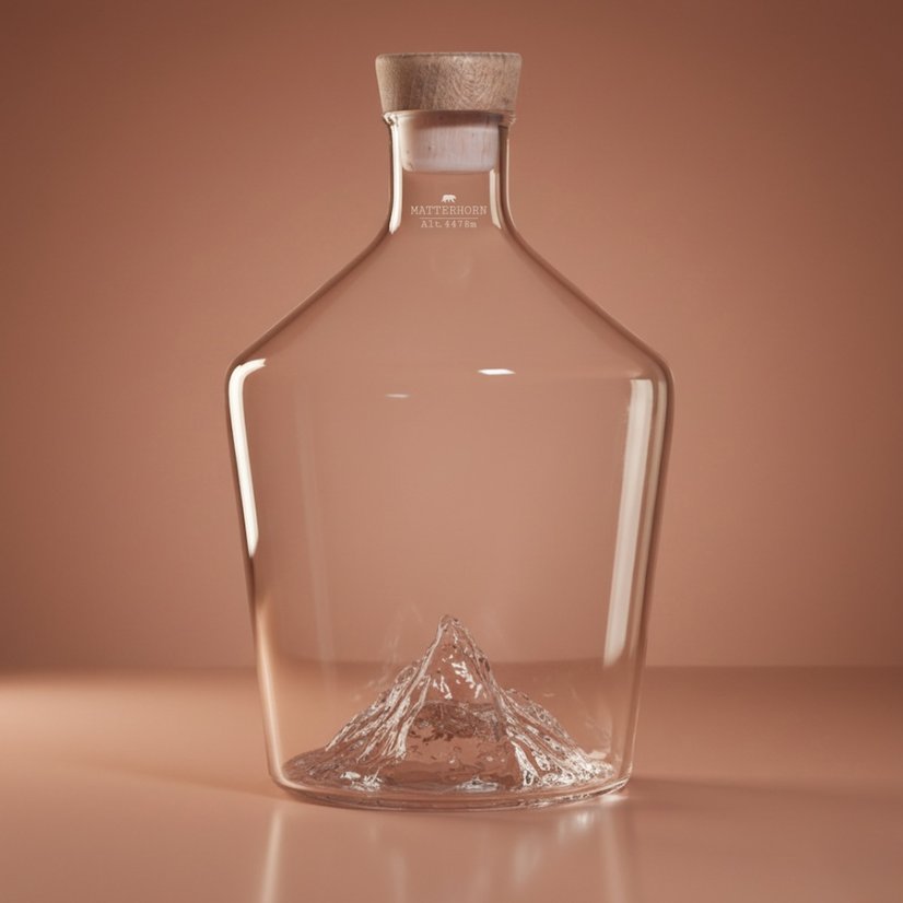 Alaskan Maker skleněná karafa na alkohol Matterhorn