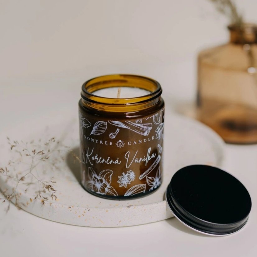 Vontree Candle Sójová vonná svíčka Kořeněná Vanilka 180ml