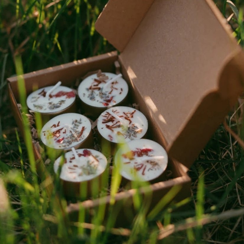 Vontree Candle Sójová čajová svíčka zdobená Chvíle Štěstí
