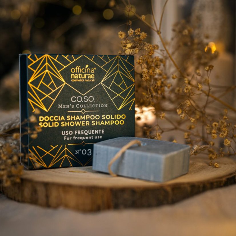 Officina Naturae 2v1 pánský tuhý sprchový šampon a mýdlo N03