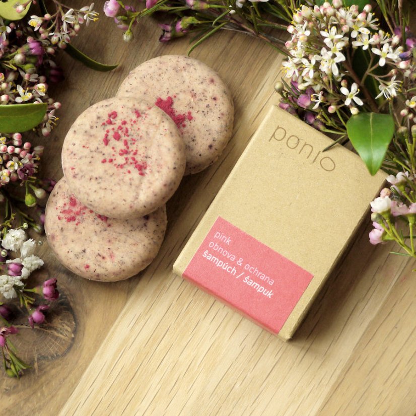 Ponio tuhý šampon na vlasy Pink obnova & ochrana