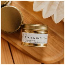 Vontree Candle Vonná sójová svíčka v plechovce Pačuli, Rybíz, Bergamot