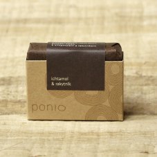 Ponio přírodní tuhé ichtamolové mýdlo s rakytníkem