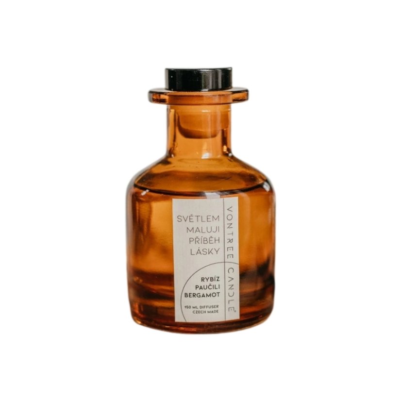 Vontree Candle Skleněný aroma difuzér Pačuli, Rybíz, Bergamot