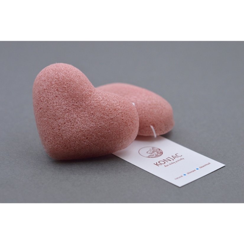Konjac přírodní pleťová houbička Růžový francouzský jíl