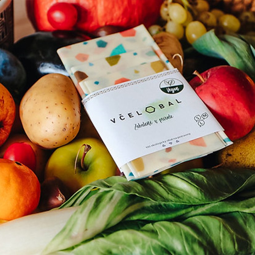 Včelobal voskované bavlněné ubrousky TRIO Vegan